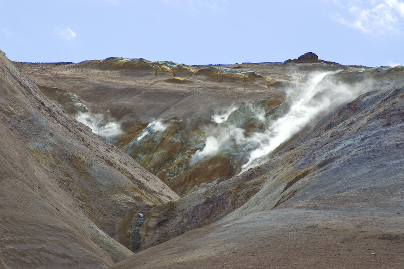 Steam Vents On Hillside